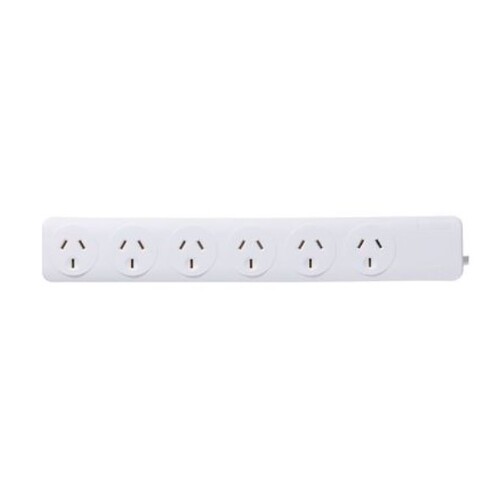 Powerboard Standard Click 6 Outlet Wht
