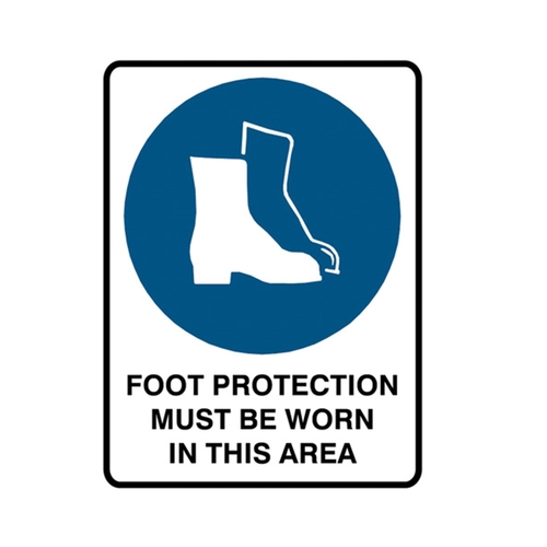 Sign SAFETY FOOTWEAR MUST BE WORN 450x300 Poly