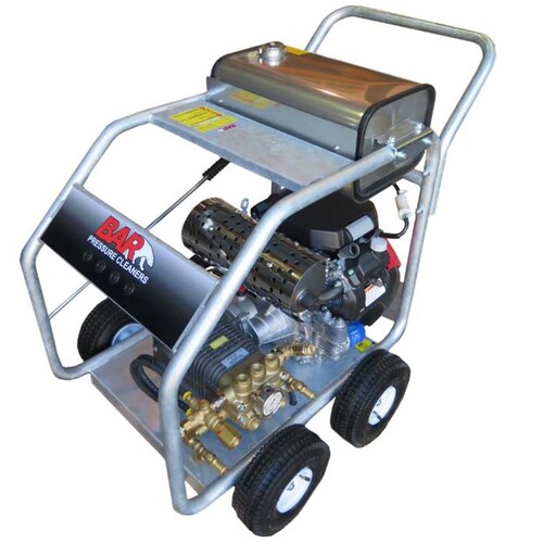 Pressure Cleaner (NO TANK) 5000 PSI, 21 L/M, electric start GX690 Honda engine with gearbox drive Comet pump. Mounted in a 4 wheel roll frame, complet