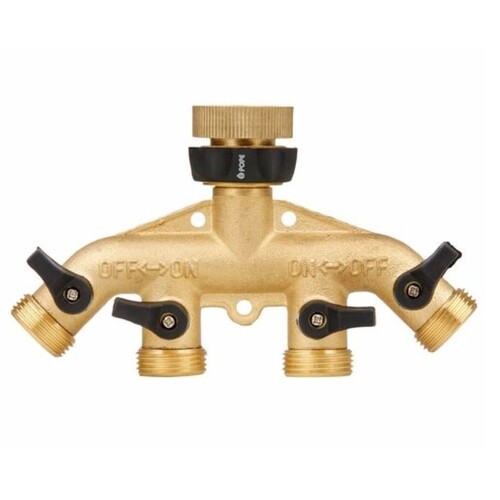 Pope 4 Way Brass Tap Adaptor Outlet