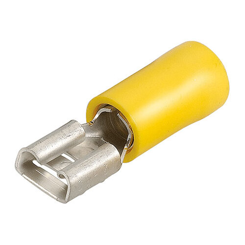 Narva Crimp Terminal Female Blade Yellow Insulated 6.3mm  - 12 Pce