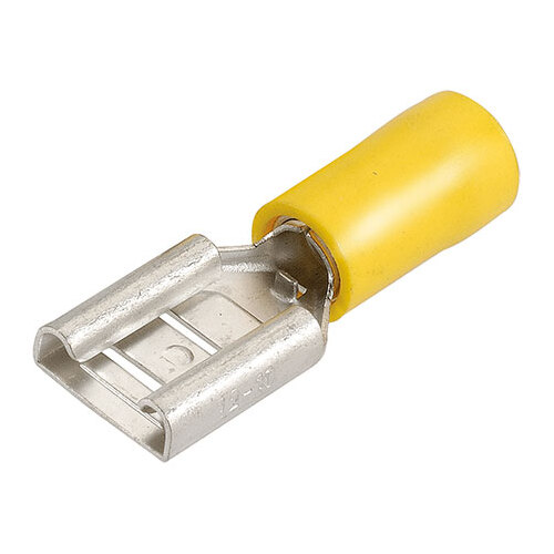 Narva Crimp Terminal Female Blade Yellow Insulated 9.5mm  - 10 Pce