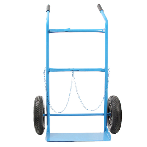 Gas Bottle Oxy Trolley G Size & E Size With Chains 150KG With 16" Pneumatic Wheel