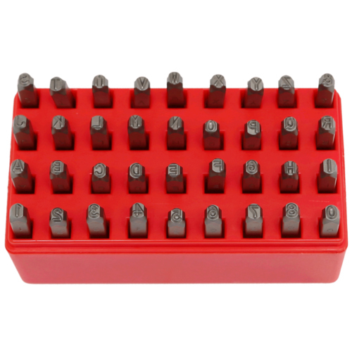 No.8930A - 5/32"(4mm) 36Pc. Number & Letter Punch Set