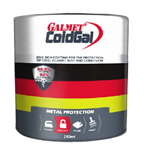 Galmet Cold Galvanizing Protection of Steel 250ml, Zinc Rich