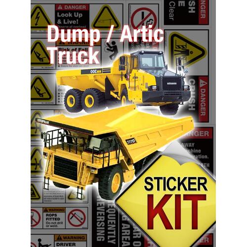 Dump Truck Safety Sticker Sheet
