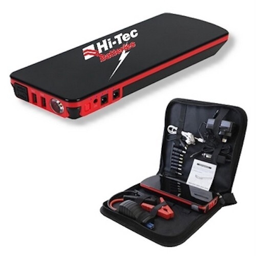 Hi-Tec Mini Battery Jump Starter Charger Pack, Li-Ion, 12V Car Laptop Phone Usb