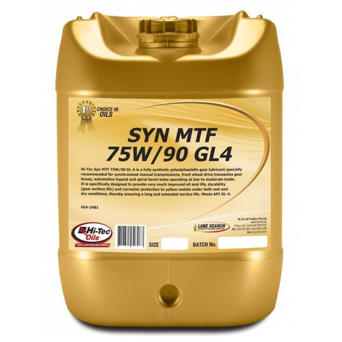 SYN MTF 75W/90 GL4 Gear Oil 20L