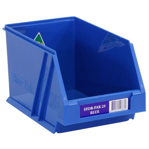 Stor-Pak No. #25 (133x220x125mm) WxDxH -BLUE 6 Pack