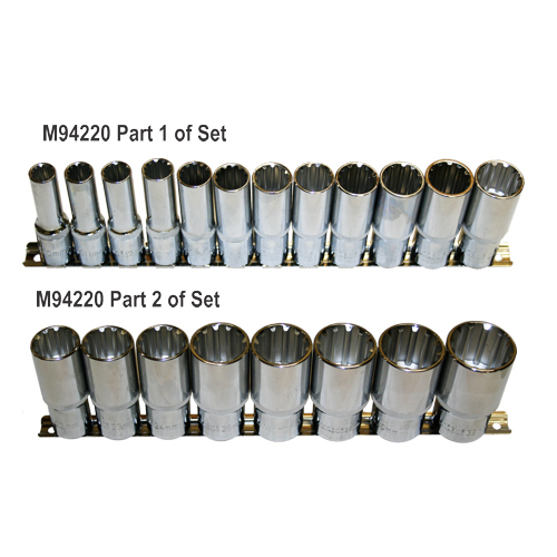 No.M94220 - 20 Piece 1/2" Drive Multi-Lock Socket Set
