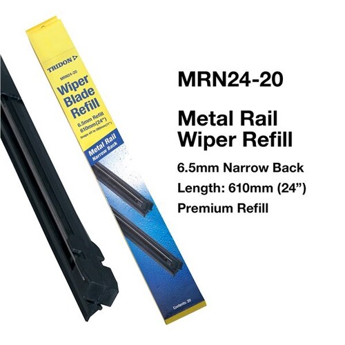 Wiper Refill Metal Rail - Narrow Back 20 Pack