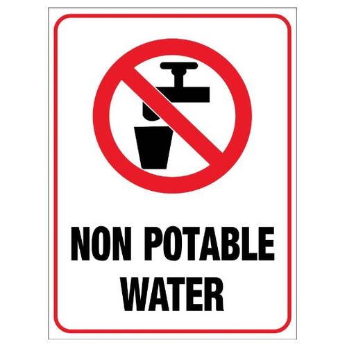"NON-POTABLE WATER" Decal Sticker