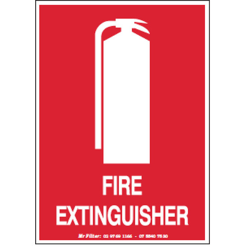 Fire Extinguisher Sticker 100x140mm