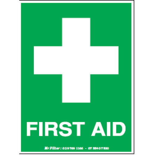 First Aid Sticker 90x120mm