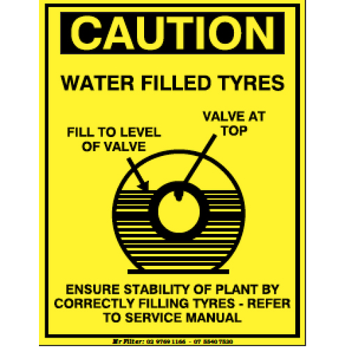 Water Filled Tyres Sticker