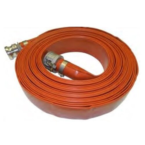 Discharge Hose- 20mx4"- Red Lay Flat (130psi)