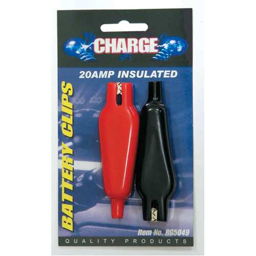 Battery Clip - 2Pc 10Amp Insulated