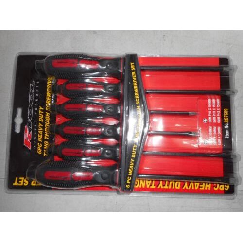 Tang Through Screwdriver Set With Hex Head 6Pc