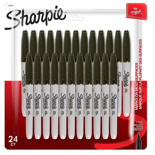 Sharpie Fine Permanent Markers Black 24 Pack