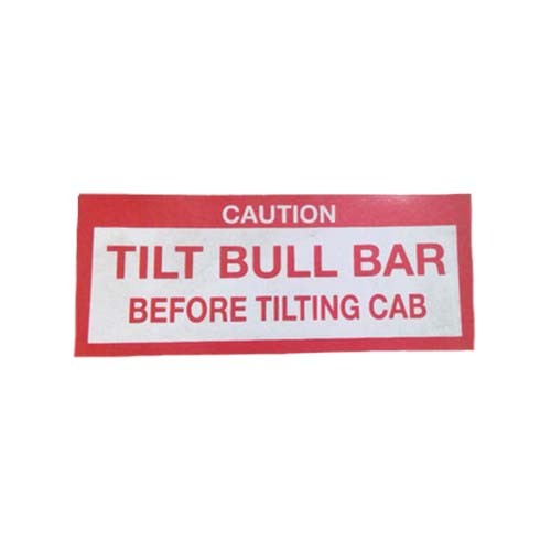 Caution Tilt Bull Bar Sticker