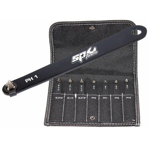 SP Tools Bit Set 7 Piece Mini Wrench Low Profile Slotted And Phillips SP39650