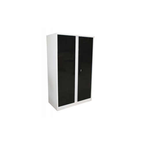 Storage Cabinet 2 Door White/Black