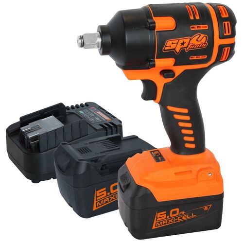 SP Tools SP81134 Cordless Brushless Impact Wrench Set 18v 1/2"Dr 5.0Ah