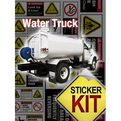 Water Truck Safety Sticker Sheet