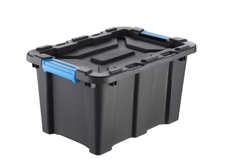 Inabox 25L Black & Blue Heavy Duty Storage Container