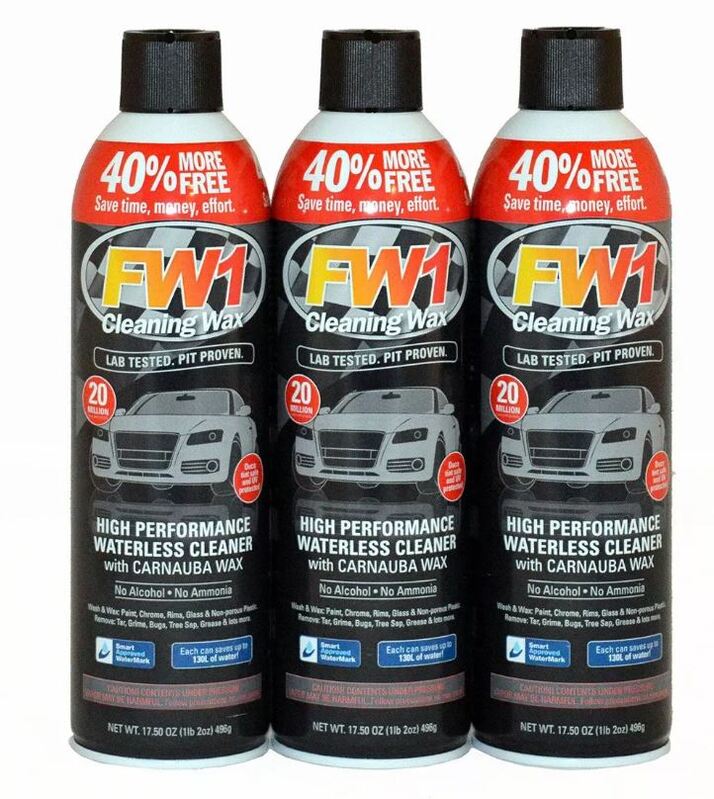 FW1 Waterless Wash & Wax Polish with Carnauba and Spray Gun (17.5oz) by Fast Wax
