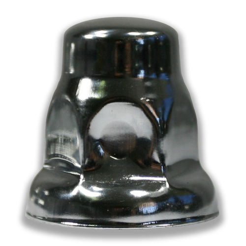 33mm Chrome Nutcover Flat Top Pack of 10 - 0004BP