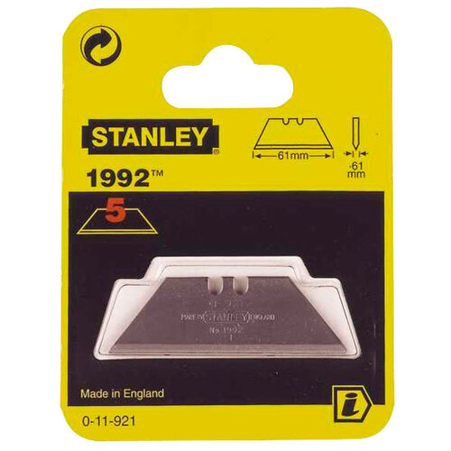 Stanley Blades Card Of 5 X 61Mm