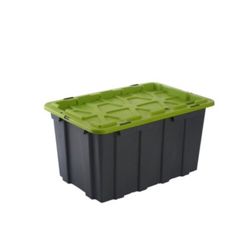 Montgomery 60L Grey And Green Heavy Duty Storage Container With Clip Lid