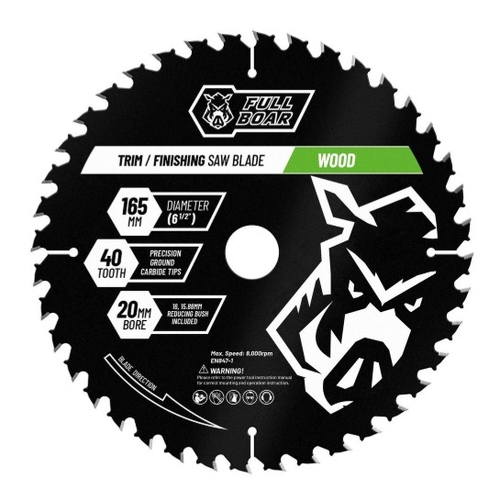 Full Boar 165mm 40T Trade Series Circular Saw Blade - 0147405