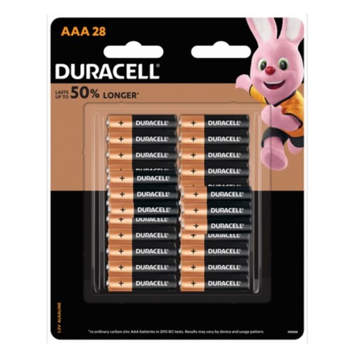 Duracell AAA Coppertop Batteries - 28 Pack