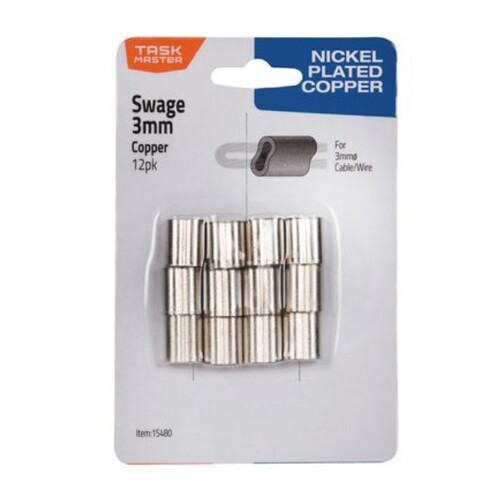 3mm Copper Swage - 12 Pack