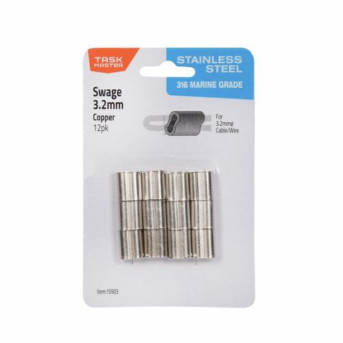 3.2mm Copper Swage - 12 Pack