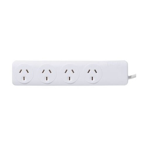 White 4 Outlet Powerboard