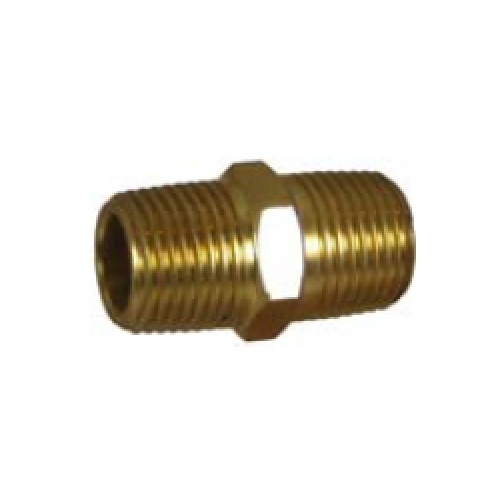 Brass Fitting No 27 1/4 Npt Hex Nipple