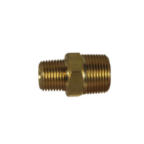 Brass Fitting No.73 1/2 X 1/4 Npt Hex Nipple - 02N73-0804