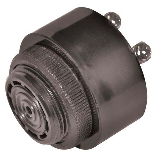 Warning Buzzer 6 - 28V 80Db 20Ma Black Housing 3 Push-On