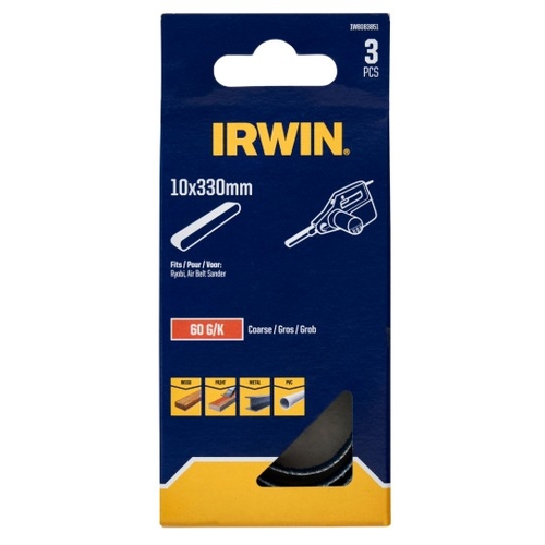 IRWIN 10mm 60 Grit Powerfile Belt - 3 Pack - 0477652