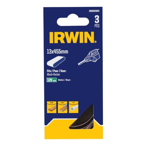 Irwin 13mm 40 Grit Powerfile Belt - 3 Pack - 0477698