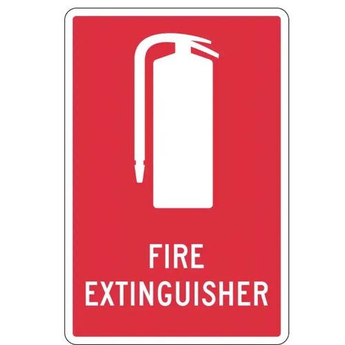 PROSAFE Fire Equipment Sign - Fire Extinguisher - Colorbond Steel - 600mm x 450mm