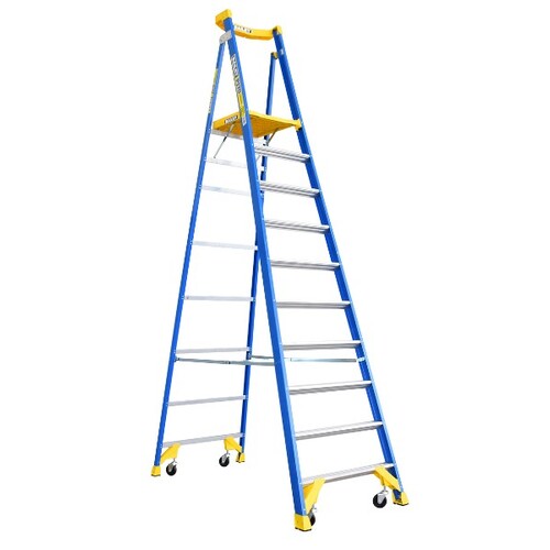 Bailey 10 Step P170-10 Fibreglass Job Station Platform Ladder