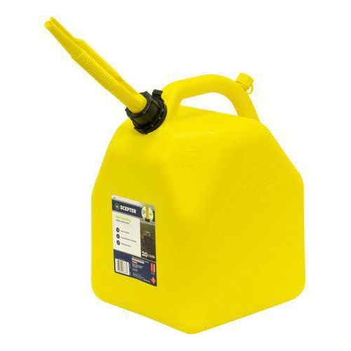 Scepter 20L Yellow Plastic Diesel Fuel Jerry Can - 08837