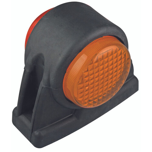 Red/Amber Led Side Marker Lamp 12/24V 3 Leds Rubber Housing 40Cm