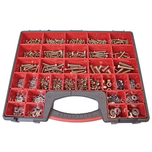 Assortment Pack High Tensile Bolts Nuts And Washers 825Pc