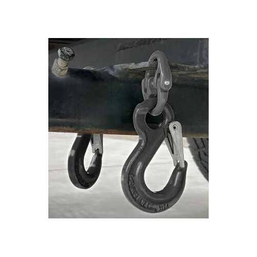 G80 8mm Black Vehicle Chain Safety Hook Set - 103508B