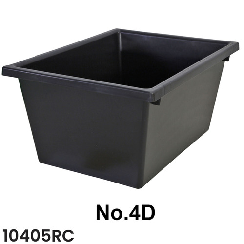 No. 4D Bins - 430x323x210mm (LxWxD) - 22L Black Recycled No Lid